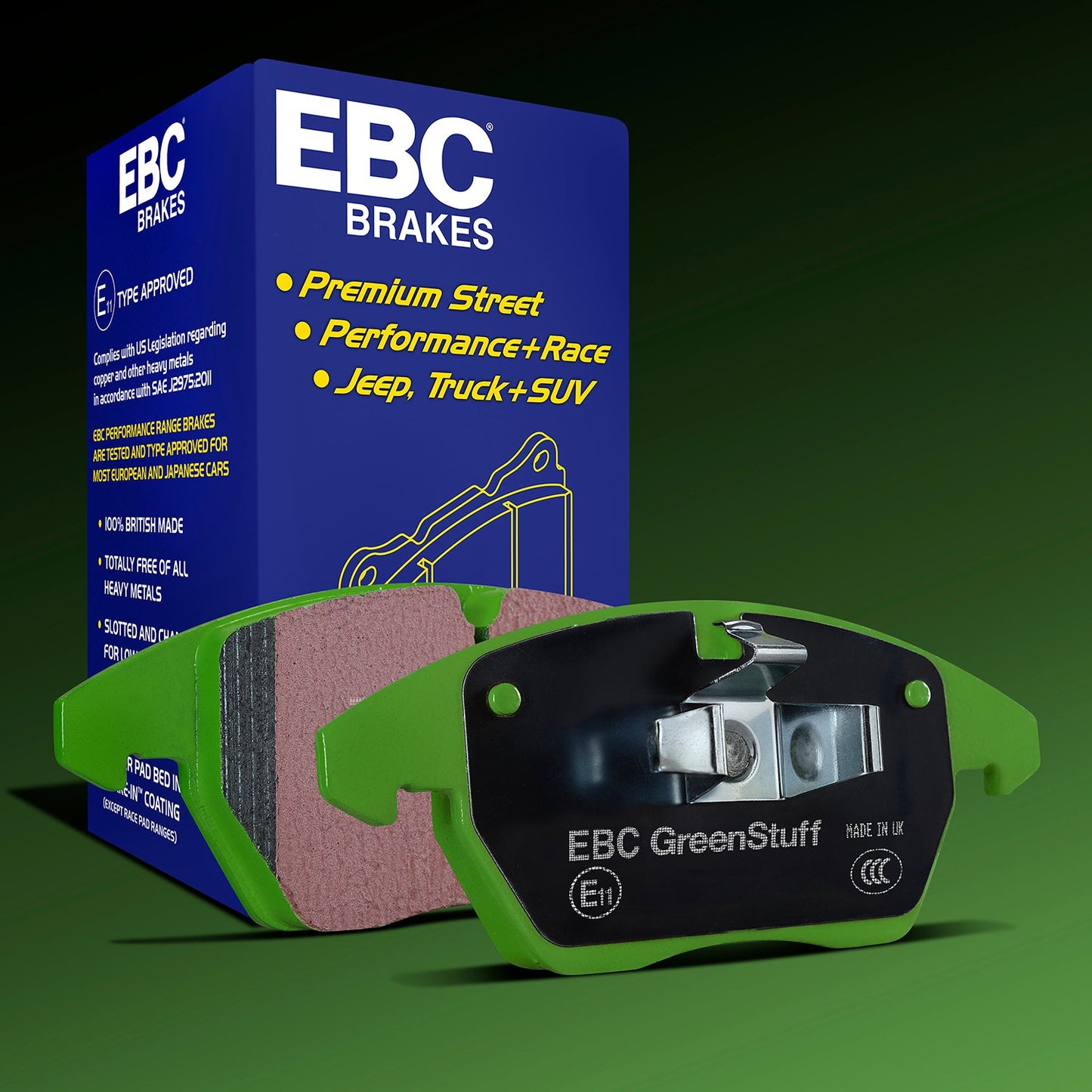 EBC Greenstuff 2000 Series Sport Brake Pad Set (DP21832)