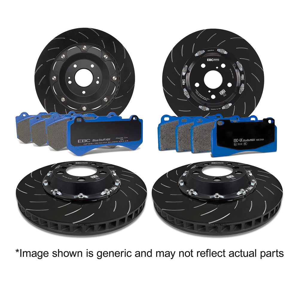 EBC Bluestuff Pad and 2-pc Floating Disc Kit FULL VEHICLE (P2DK055B)