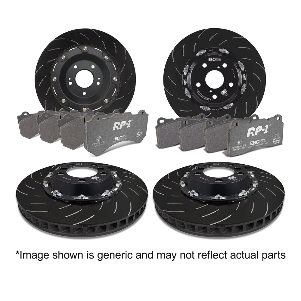 EBC Racing RP-1 Race Pad and 2-pc Floating Disc Kit FULL VEHICLE (P2DK047RP1)