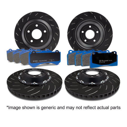 EBC Bluestuff Pad and 2-pc Floating Disc Kit FULL VEHICLE - (P2DK036B)