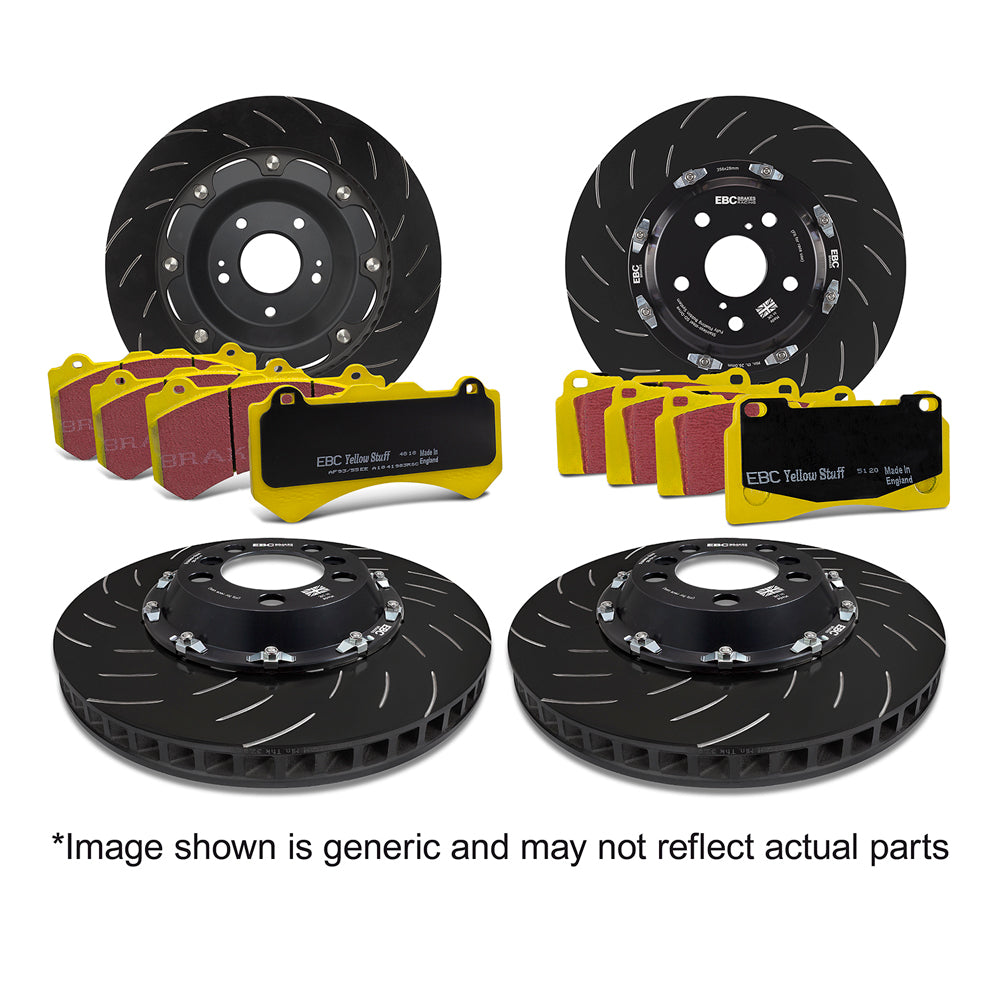EBC Yellowstuff Pad and 2-pc Floating Disc Kit FULL VEHICLE (P2DK049Y)