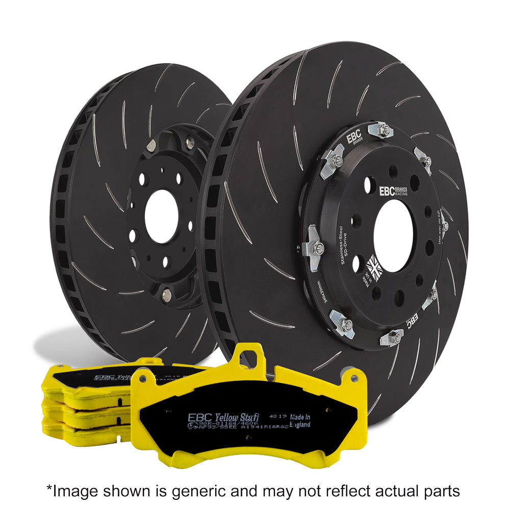 EBC Brakes Racing Pad and 2-Piece Fully-Floating Disc Kit (P2DK044Y)