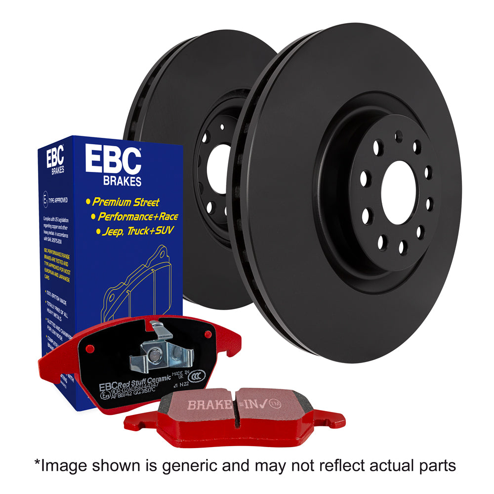 EBC Brakes Redstuff Pad and Plain Disc kit (PD02KF424)