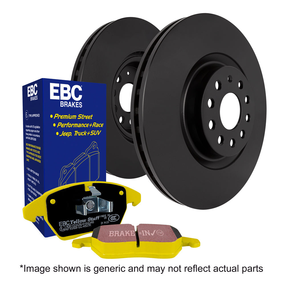 EBC Brakes Yellowstuff Pad and Plain Disc kit (PD03KR601)