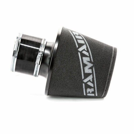 Ramair Large Foam Filter Aluminium Base 100mm OD Black with Silicone Coupler