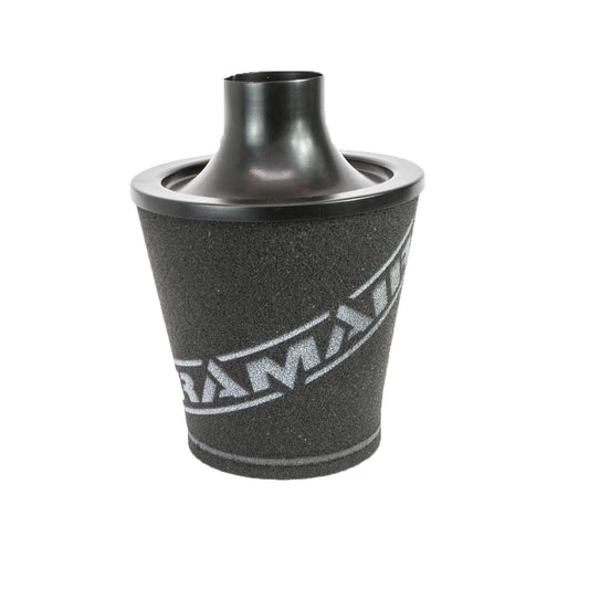 Ramair Medium Foam Filter Aluminium Base 60mm OD Black with Silicone Coupler