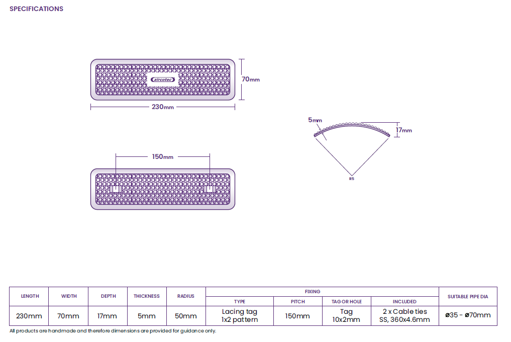 ZircoFlex® SHIELD R - Exhaust shield (SMALL)