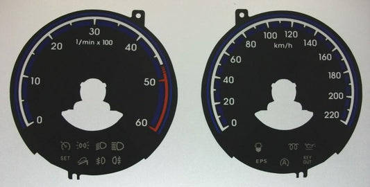 Lockwood Hyundai IX35 0-220KMH/0-6000RPM BLACK Dial Conversion Kit C592
