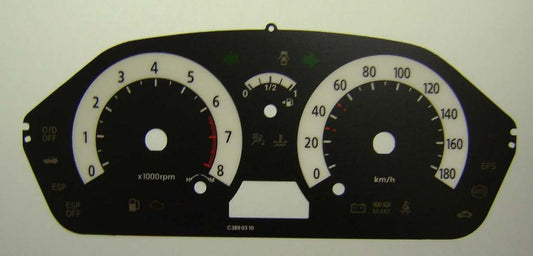 Lockwood Kia Picanto Petrol KMH Single Window BLACK Dial Conversion Kit C389