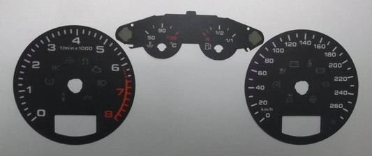 Lockwood Audi A3 Petrol KMH GREY Dial Conversion Kit C733