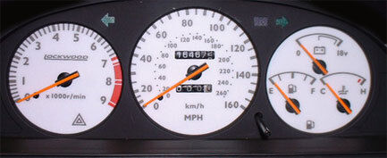 Lockwood Toyota Celica ST182 1990-1994 160MPH SILVER (ST) Dial Kit 44UUU1
