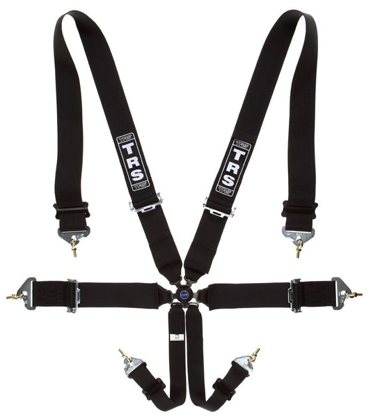TRS Magnum 6 Point 75mm Harness BLACK - FIA Approved (Saloon) HANS Friendly 2024