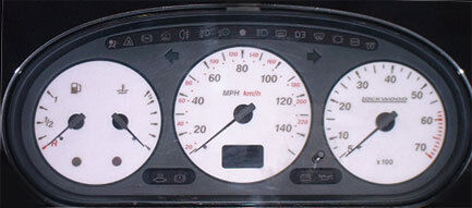 Lockwood Renault Megane with Digital Mileage YELLOW (ST) Dial Kit 44TT