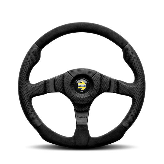 Momo Steering wheel (street) - DARK FIGHTER - BLACK LEATHER/ALCANTARA Ø350mm