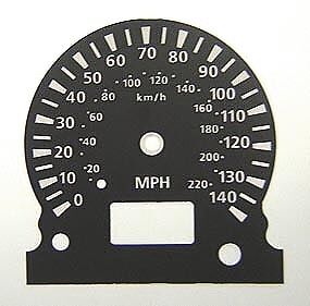 Lockwood BLACK Dial Conversion Kit for Nissan X-Trail 140MPH/220KMH C032