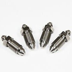 4 x Stainless Steel Bleed Nipples M10x1.0 (10.1mm Metric Brake Bleed Screws)