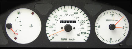 Lockwood Fiat Punto Mk1 w/Clock - no Rev - 1 Window WHITE (B) Dial Kit 44GG2