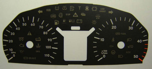 Lockwood Mercedes Sprinter 115MPH/180KMH BLACK Dial Conversion Kit C350