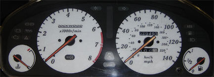 Lockwood Rover 600 140MPH with Key Icon WHITE (ST) Dial Kit 44S1