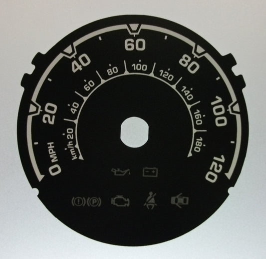 Lockwood Chevrolet Spark 120MPH no Rev Counter BLACK Dial Conversion Kit C591