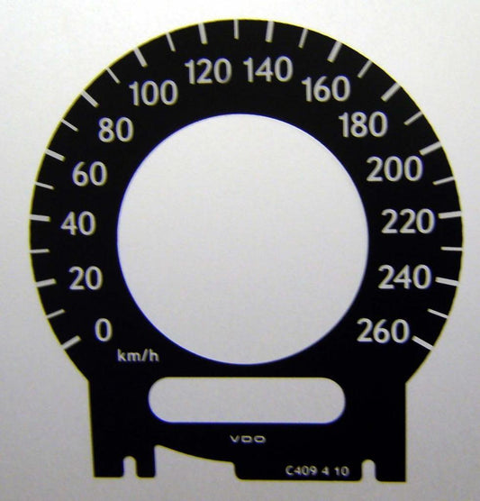 Lockwood Mercedes E-Class KMH BLACK Dial Conversion Kit C409