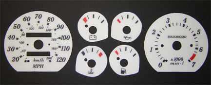 Lockwood Vauxhall Nova without LED on Fuel Gauge WHITE (ST) Dial Kit 400JJ/R1