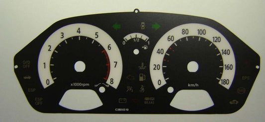 Lockwood Kia Picanto Petrol KMH BLACK Dial Conversion Kit C380