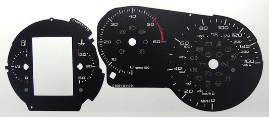 Lockwood Seat Leon Diesel 160MPH BLACK Dial Conversion Kit C1581