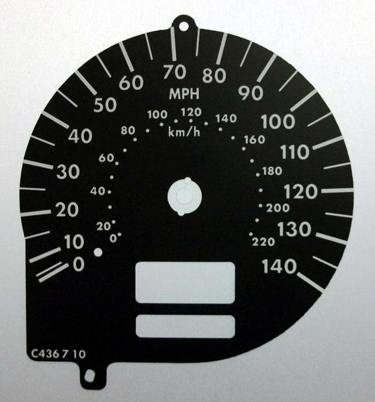 Lockwood Dial Conversion Kit for Subaru Forester 220KMH BLACK C436