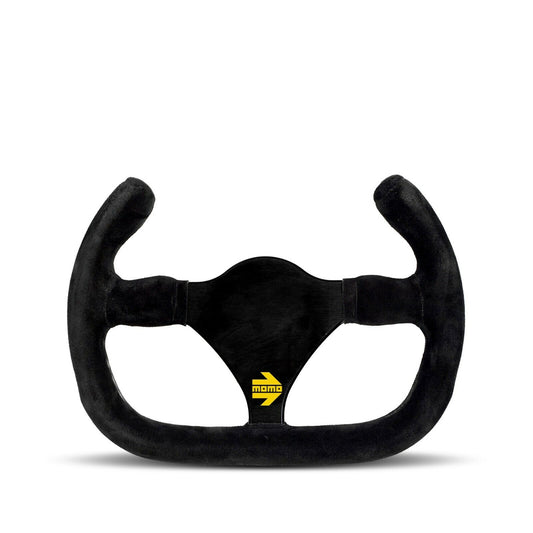Momo Steering wheel (track) - MOD. 27/C - BLACK SUEDE Ø270mm - CUT OUT TOP