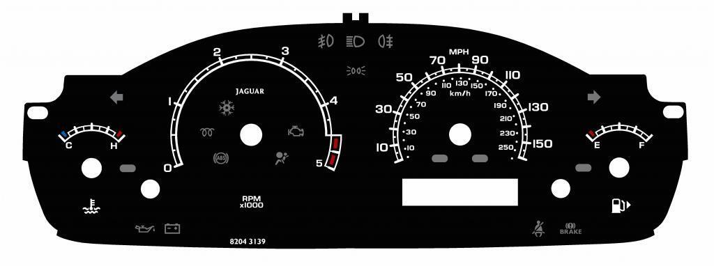 Lockwood Jaguar XKR BLACK Dial Conversion Kit 8204