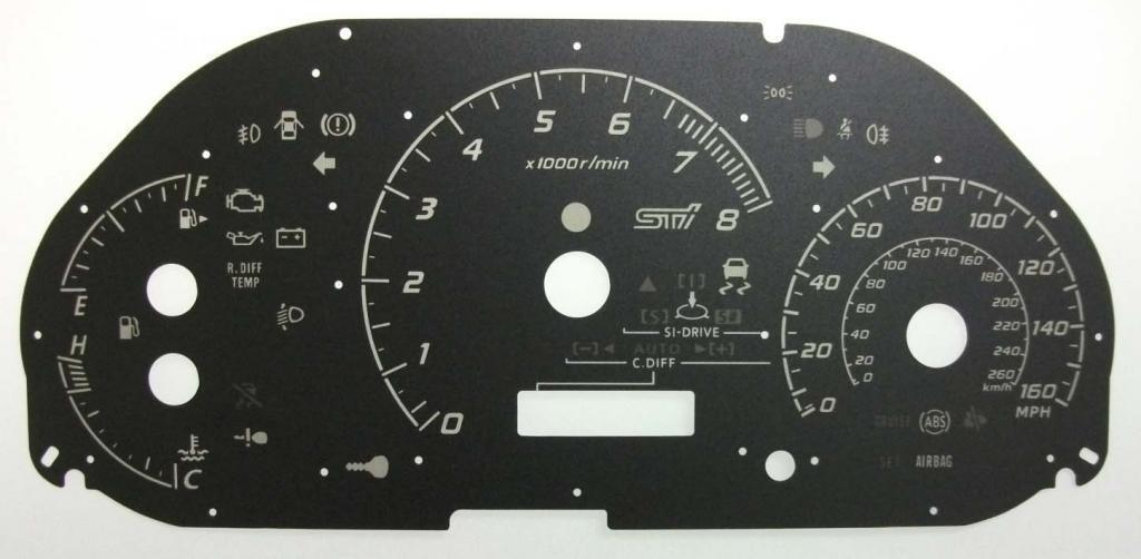 Lockwood BLACK Dial Conversion Kit for Subaru Impreza STI C540