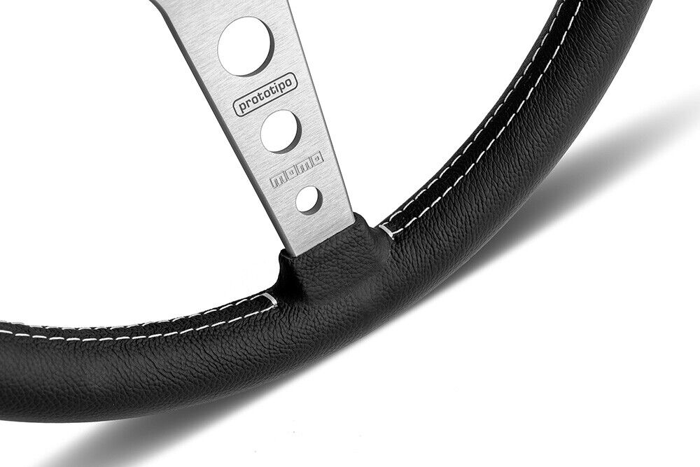 Momo Steering wheel (street) - PROTOTIPO - SILVER/BLACK Ø370mm