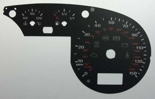 Lockwood Audi A2 BLACK Dial Conversion Kit C509