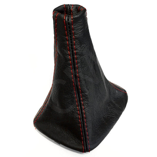 BLACK Genuine Leather Gear Shift Gaiter RED Stitch BMW E30, E34, E36, E46