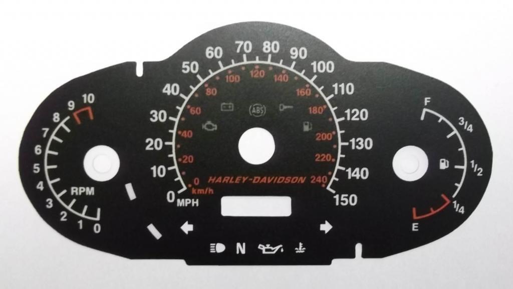 Lockwood Harley Davidson V-ROD BLACK Dial Conversion Kit C432