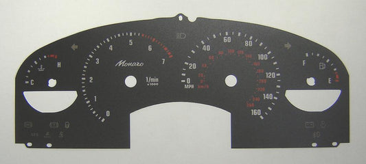 Lockwood Holden Monaro Semi-Circle Holes BLACK Dial Conversion Kit C160B