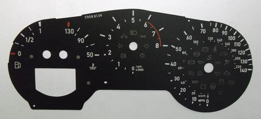 Lockwood Seat Leon Petrol 140MPH/220KMH BLACK Dial Conversion Kit C958