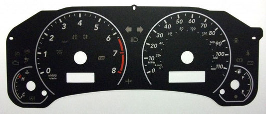 Lockwood Toyota Corolla Petrol 0-115MPH/0-8000RPM BLACK Dial Conversion Kit C594