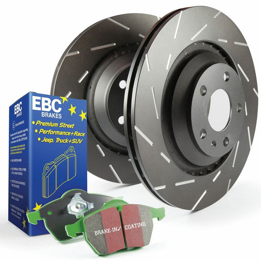 EBC FRONT Brake Kit (Greenstuff Pads & USR Slotted Discs) Audi TT (8J) PD06KF042