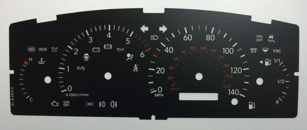 Lockwood Toyota Corolla BLACK Dial Conversion Kit C444