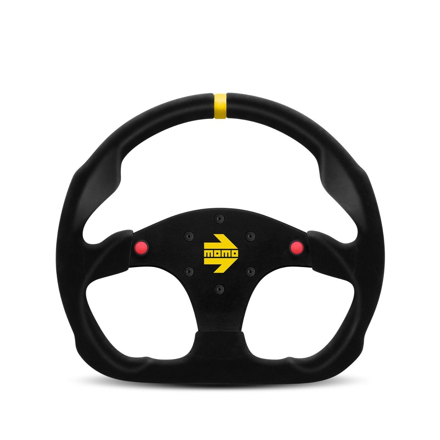 Momo Steering wheel (track) - MOD. 30 B - BLACK SUEDE W/BUTTONS Ø320mm
