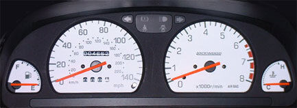 Lockwood BLUE (W) Dial Kit for Subaru Impreza 1993-2001 140MPH/8000RPM 40HHH1