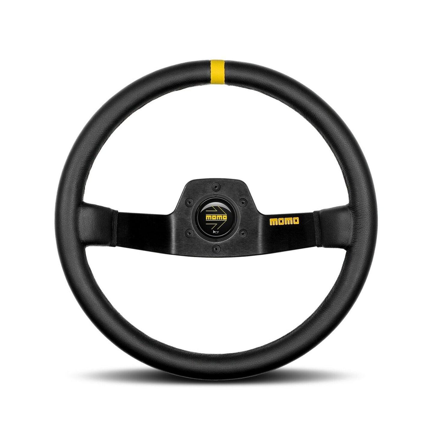 Momo Steering wheel (track) - MOD. 02 - BLACK LEATHER Ø350mm