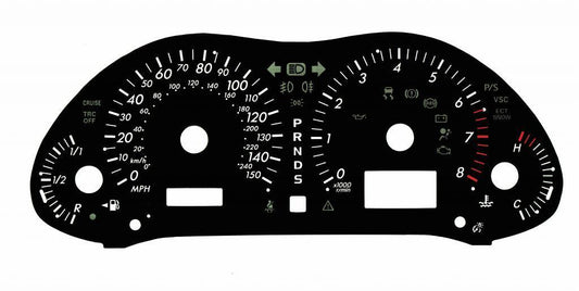 Lockwood Toyota Avensis Mk2 2003-08 Petrol Auto BLACK Dial Conversion Kit C868A