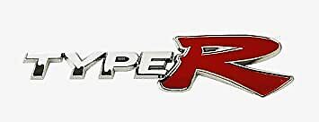Self Adhesive Chrome & Red 'Type R' Badge