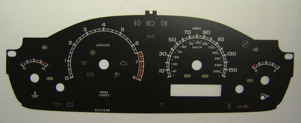 Lockwood Jaguar X-Type BLACK Dial Conversion Kit C312