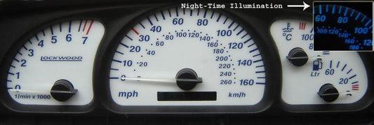 Lockwood Vauxhall Vectra (B) 1999-2002 160MPH WHITE (ST) Dial Kit 44P
