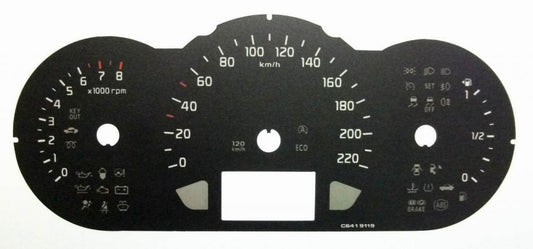 Lockwood Kia Rio Petrol KMH BLACK Dial Conversion Kit C641