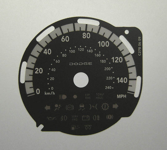 Lockwood Dodge Nitro BLACK Dial Conversion Kit C278